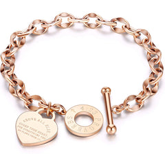 Proverbs 4:23 Rose Gold Bracelet