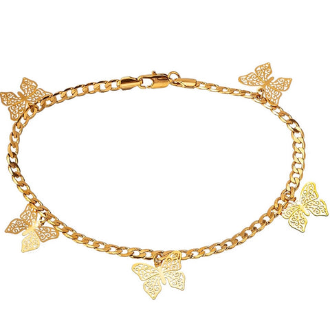 Gold Butterfly Anklet