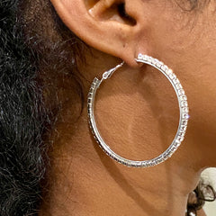 Diamond Hoop Earrings